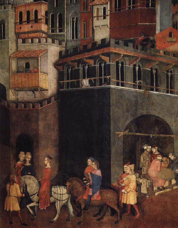 Ambrogio Lorenzetti den goda styrelsen Germany oil painting art